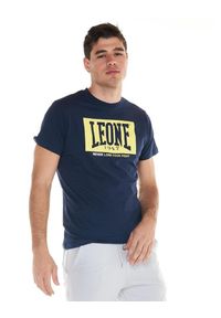 LEONE 1947 APPAREL - Sportowa koszulka męska Fluo. Kolor: niebieski. Materiał: tkanina. Sport: fitness