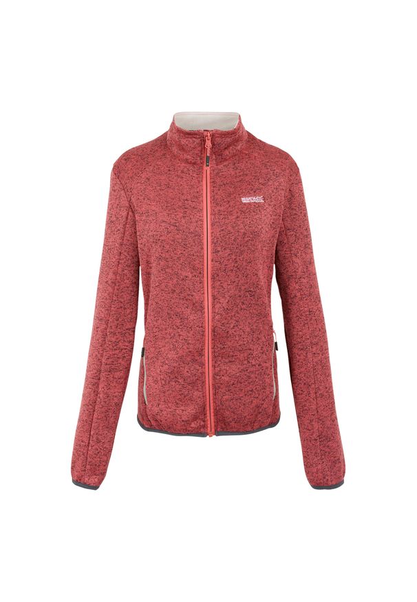 Regatta - Bluza Polarowa Damska Pełen Suwak Newhill II. Kolor: różowy, beżowy, wielokolorowy, biały. Materiał: polar. Sezon: zima. Styl: sportowy. Sport: turystyka piesza