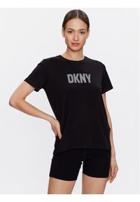 DKNY Sport T-Shirt DP2T6749 Czarny Classic Fit. Kolor: czarny. Materiał: bawełna. Styl: sportowy #1