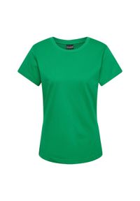 Koszulka damska Hummel Red Basic. Kolor: zielony. Materiał: bawełna. Sport: fitness #1