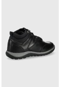 Geox Buty kolor czarny. Nosek buta: okrągły. Zapięcie: sznurówki. Kolor: czarny #4