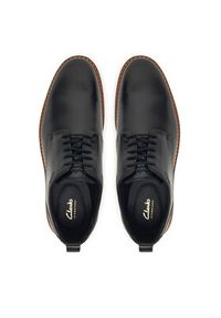Clarks Półbuty Aldwin Lace 26183981 Czarny. Kolor: czarny. Materiał: skóra