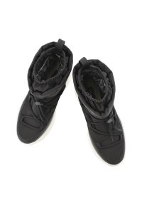 Czarne Śniegowce Filippo Ciepłe Buty Damskie Na Platformie. Okazja: na co dzień, na spacer. Kolor: czarny. Materiał: materiał, jeans, puch. Sezon: zima. Obcas: na platformie. Styl: casual #3