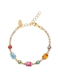 CAROLINE SVEDBOM - Bransoletka z kolorowymi kryształami. Materiał: złote, pozłacane. Kolor: złoty. Wzór: kolorowy. Kamień szlachetny: kryształ #4