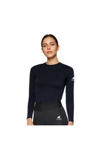 FJORK MERINO - Damska koszulka z długim rękawem z wełny merynosów - Bjork 140. Kolor: czarny. Materiał: elastan, wełna. Długość rękawa: długi rękaw. Długość: długie