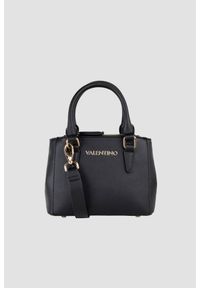 Valentino by Mario Valentino - VALENTINO Czarna mała torebka Zero Re. Kolor: czarny. Wzór: paski. Rozmiar: małe