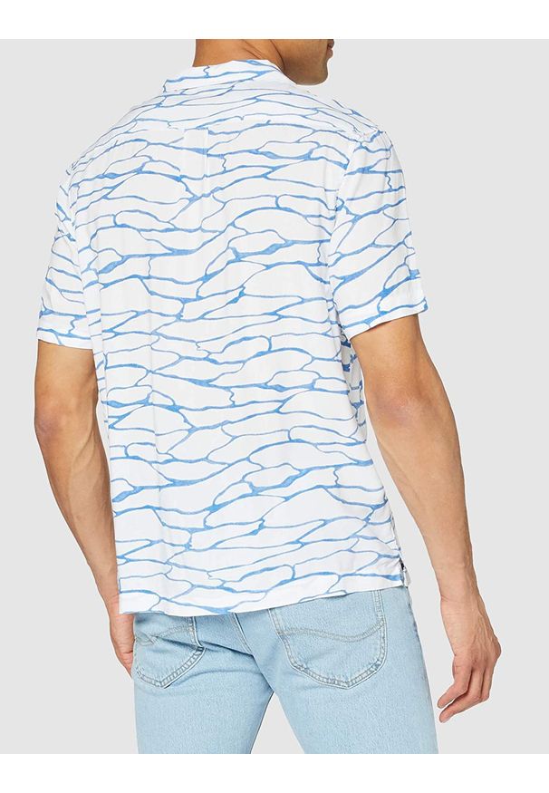 Lee - LEE SS RESORT SHIRT MĘSKA KOSZULA MATERIAŁOWA WHITE CANVAS L67PQJRR 112116926. Materiał: materiał