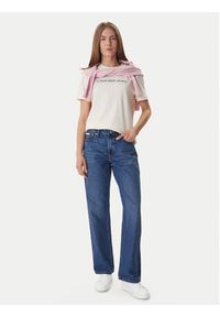 Calvin Klein Jeans T-Shirt LV047C912G Écru Regular Fit. Materiał: bawełna #3