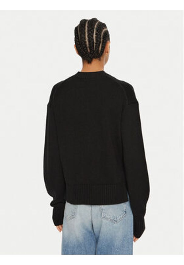 Calvin Klein Jeans Sweter J20J224224 Czarny Regular Fit. Kolor: czarny. Materiał: bawełna