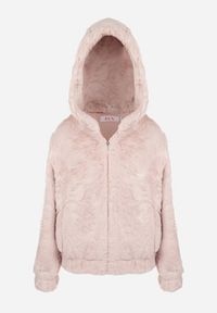 Born2be - Jasnoróżowa Kurtka Futerko Teddy Oversize Denon. Typ kołnierza: kaptur. Kolor: różowy. Materiał: futro. Sezon: zima, jesień #3