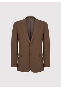 Pako Lorente - PAKO LORENTE - Gładka brązowa marynarka garniturowa. Okazja: na spotkanie biznesowe. Kolor: brązowy. Materiał: poliester, wiskoza, elastan. Wzór: gładki. Styl: biznesowy, młodzieżowy #8