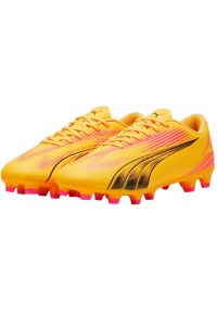 Buty piłkarskie Puma Ultra Play FG/AG M 107763 03 pomarańczowe. Zapięcie: sznurówki. Kolor: pomarańczowy. Materiał: syntetyk. Szerokość cholewki: normalna. Wzór: nadruk. Sport: piłka nożna #4