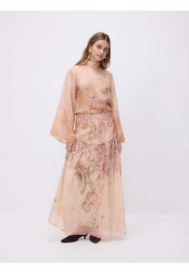 Reserved - Wzorzysta spódnica - wielobarwny. Materiał: tkanina