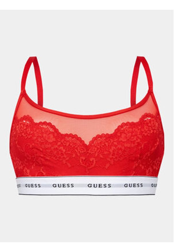 Guess Biustonosz top Belle O2BC07 KBBT0 Czerwony. Kolor: czerwony. Materiał: syntetyk
