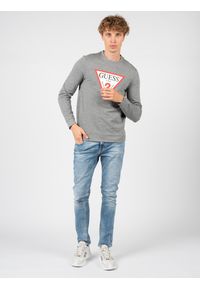 Guess Bluza | M0BQ37 K7ON1 | Mężczyzna | Szary. Okazja: na co dzień. Kolor: szary. Materiał: bawełna, wiskoza, elastan. Wzór: nadruk. Styl: casual #1