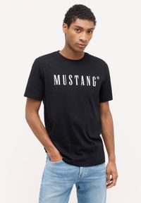 Męski T-Shirt Koszulka Mustang Style Austin Black 1014695 4142, 5XL. Materiał: bawełna, jeans. Styl: elegancki #1