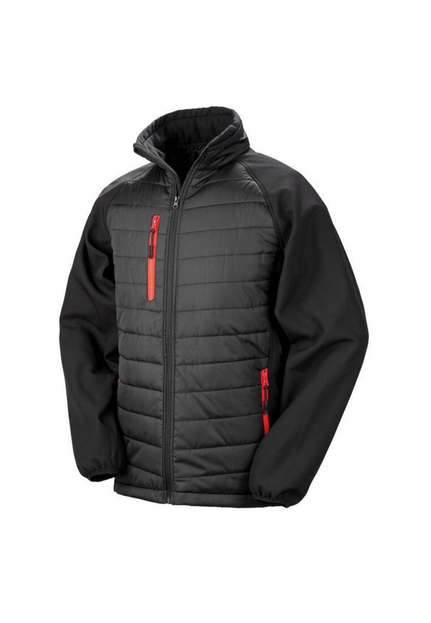 RESULT - Bezrękawnik Unisex Dla Dorosłych Softshell Compass. Kolor: czerwony, wielokolorowy, czarny. Materiał: softshell. Długość rękawa: bez rękawów