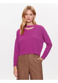 Kontatto Sweter 3M7760 Różowy Relaxed Fit. Kolor: różowy. Materiał: wiskoza #1