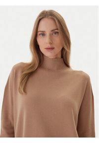 Kontatto Sweter 3M0822C Beżowy Relaxed Fit. Kolor: beżowy. Materiał: syntetyk #4