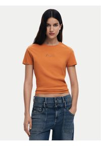 Desigual T-Shirt 25SWTK15 Pomarańczowy Regular Fit. Kolor: pomarańczowy. Materiał: bawełna