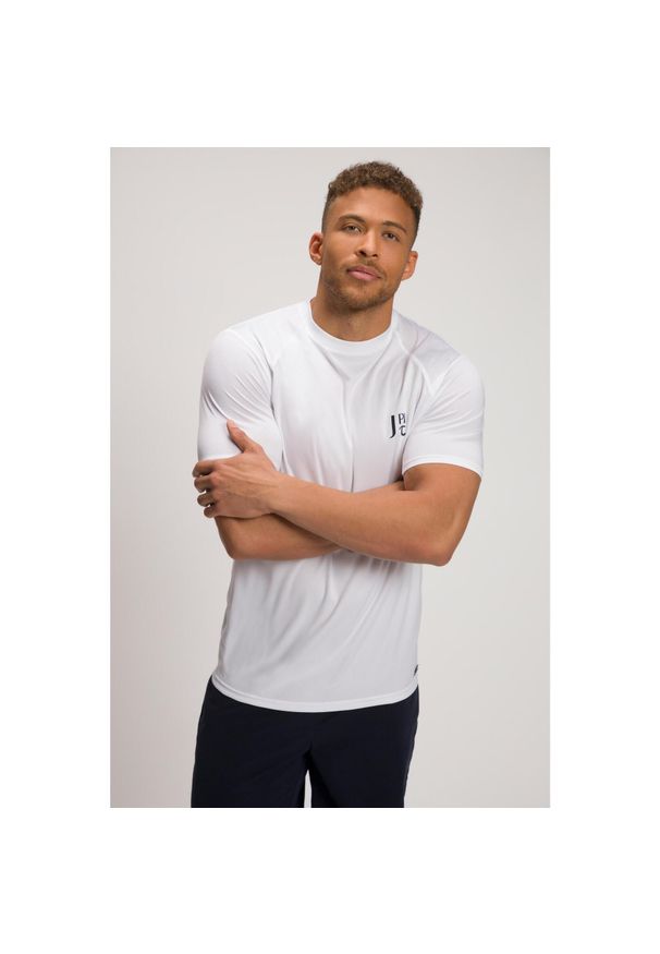 JAY-PI - Męska Koszulka funkcyjna tenis rękaw 1/2 oddychająca QuickDry. Kolekcja: plus size. Kolor: biały. Materiał: poliester, materiał. Sport: tenis