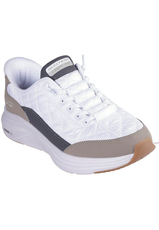 skechers - Adidasy Skechers Contour Foam - Cozy, Mężczyźni. Kolor: biały. Materiał: syntetyk, materiał. Sport: fitness