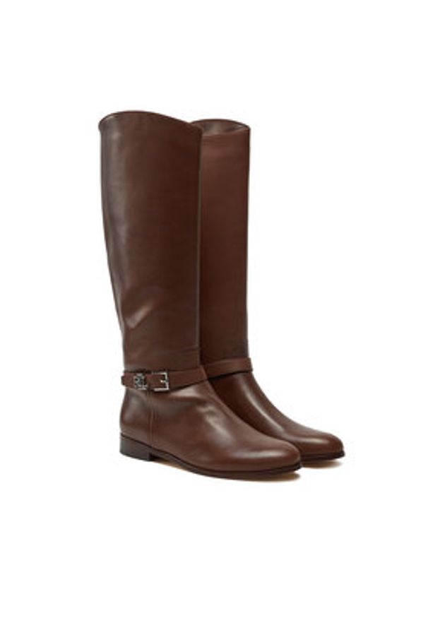 Lauren Ralph Lauren Oficerki 802937804003 Brązowy. Kolor: brązowy. Materiał: skóra