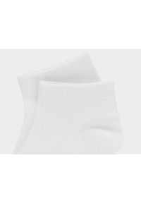 outhorn - Skarpetki casual przed kostkę (2-pack) damskie Outhorn - białe. Kolor: biały. Materiał: włókno