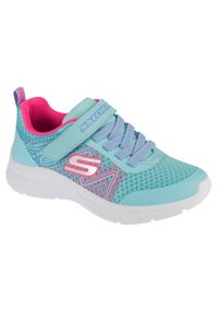 skechers - Buty sportowe Sneakersy dziewczęce, Microspec Plus - Swirl Sweet. Kolor: niebieski. Sport: turystyka piesza #1