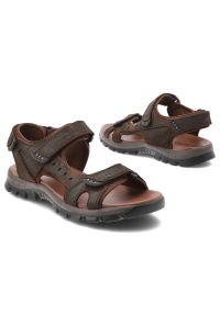 Brązowe Sandały Artiker Modne Obuwie Męskie. Zapięcie: rzepy. Kolor: brązowy. Materiał: skóra. Sezon: lato. Styl: klasyczny, wakacyjny #6