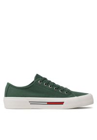 Tommy Jeans Tenisówki Canvas Sneaker EM0EM01299 Zielony. Kolor: zielony. Materiał: materiał