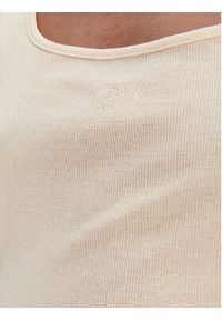 Liu Jo Sport Top TA6173 J3845 Écru Regular Fit. Materiał: wiskoza. Styl: sportowy #4