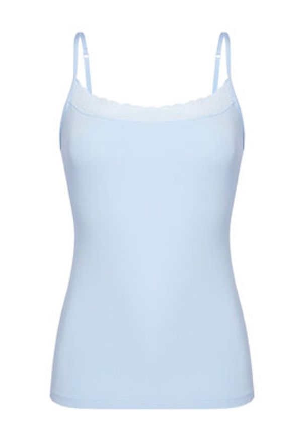 Triumph Top Feel Of Modal 10221654 Błękitny Slim Fit. Kolor: niebieski