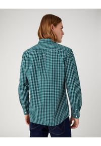 Wrangler - WRANGLER 1 POCKET SHIRT MĘSKA KOSZULA Z DŁUGIM RĘKAWEM W KRATĘ KRATA DEEP TEAL W5A24MG03. Długość rękawa: długi rękaw. Długość: długie #3