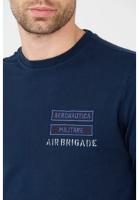 Aeronautica Militare - AERONAUTICA MILITARE Granatowy męski longsleeve bawełniany, Rozmiar 3XL. Kolor: niebieski. Materiał: bawełna. Długość rękawa: długi rękaw #6