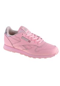 Buty sportowe dla dziewczynki, Reebok Classic Leather Metallic. Kolor: różowy. Materiał: skóra. Model: Reebok Classic #1
