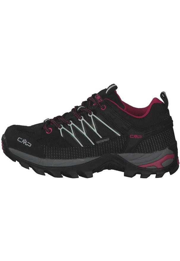 Buty trekkingowe damskie CMP Rigel Low WP. Kolor: niebieski, czarny, wielokolorowy. Materiał: zamsz, skóra. Styl: sportowy