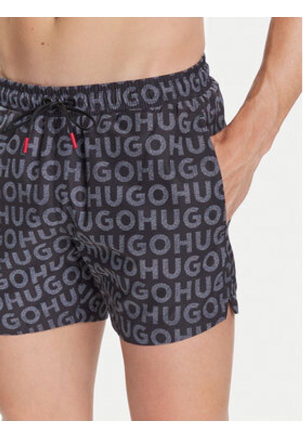 Hugo - HUGO Szorty kąpielowe Tortuga 50535412 Czarny Regular Fit. Kolor: czarny. Materiał: syntetyk
