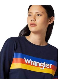 Wrangler - WRANGLER RAINBOW TEE DAMSKA KOSZULKA Z DŁUGIM RĘKAWEM LONGSLEEVE NAVY W7P9EV114 112132067. Długość rękawa: długi rękaw. Długość: długie #2