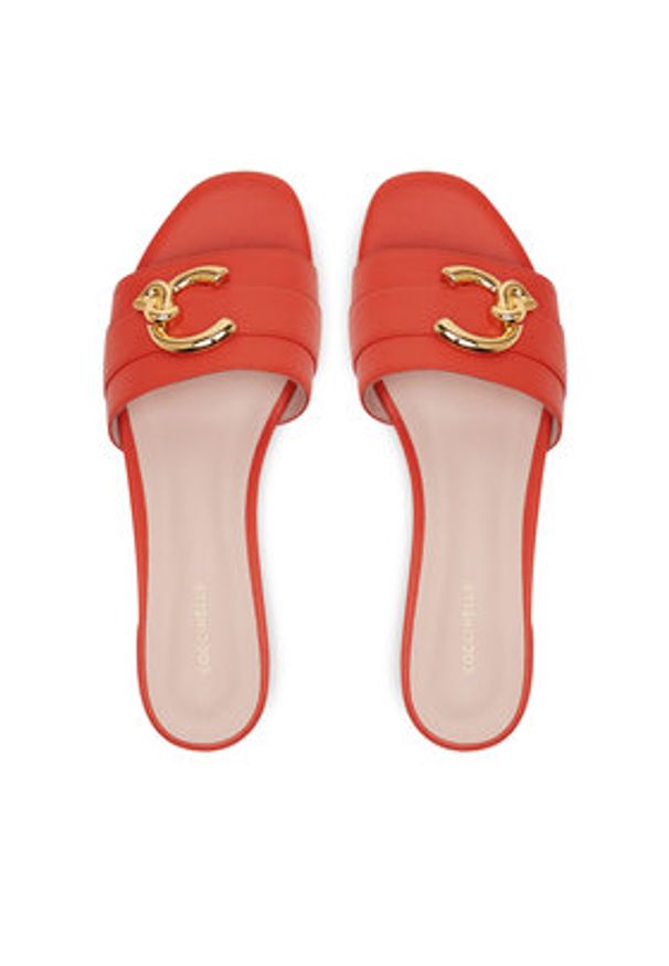 Coccinelle Klapki E4 SB3 17 01 01 Czerwony. Kolor: czerwony. Materiał: skóra