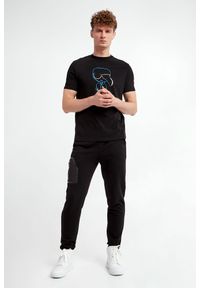 Karl Lagerfeld - T-shirt męski KARL LAGERFELD. Długość rękawa: krótki rękaw. Długość: krótkie. Wzór: nadruk