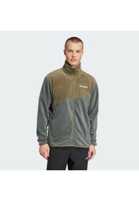 Adidas - Bluza Terrex Multi Full-Zip Fleece. Kolor: beżowy, wielokolorowy, zielony. Materiał: materiał, polar #1