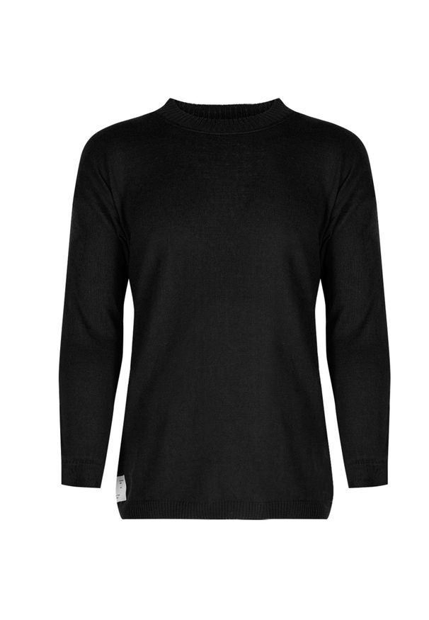 Takeshy Kurosawa Sweter | 83072 | Maglia F12 Taglio Over | Mężczyzna | Czarny. Okazja: na co dzień. Kolor: czarny. Materiał: akryl, wełna. Wzór: aplikacja. Styl: casual