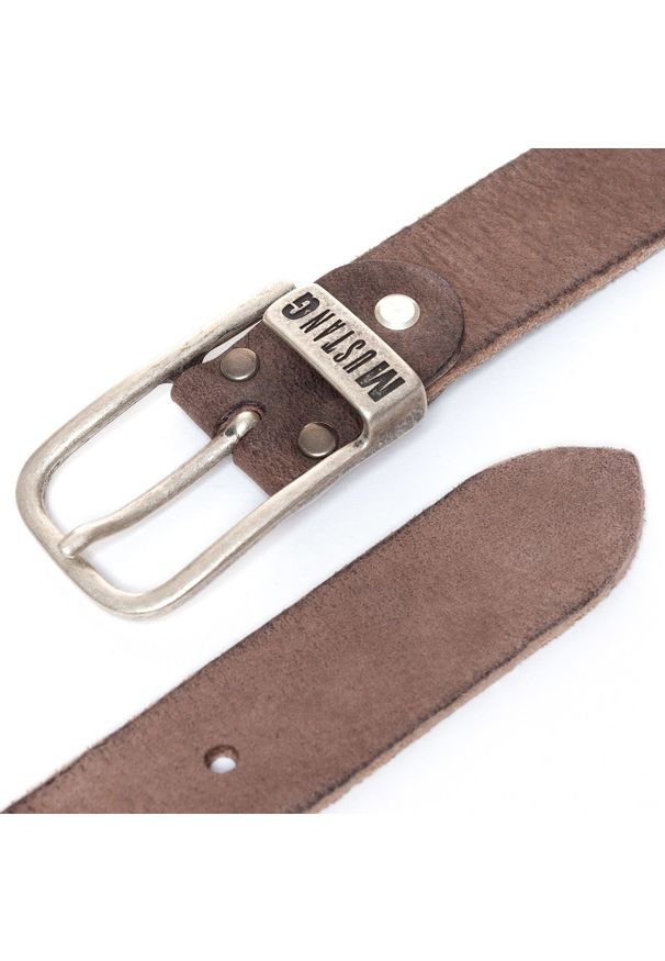 Mustang - MUSTANG PASEK SKÓRZANY MUS-M5002 0681 35mm Ledergürtel (RO2831). Materiał: skóra. Wzór: paski. Styl: klasyczny