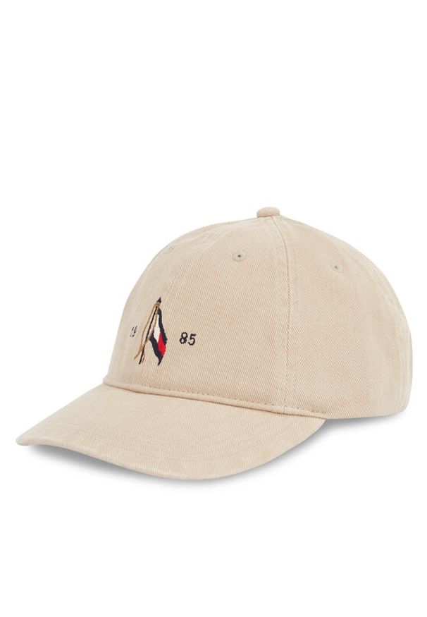 TOMMY HILFIGER - Tommy Hilfiger Czapka z daszkiem Seasonal Flag Wash 6 Panel Cap AM0AM13348 Beżowy. Kolor: beżowy. Materiał: materiał, bawełna