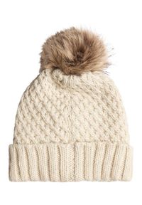 Roxy - Czapka z mankietem dla Kobiety BLIZZARD Beżowy. Kolor: żółty. Materiał: dzianina, futro, polar, akryl, syntetyk