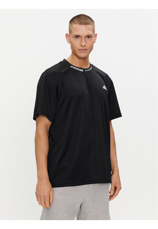 Adidas - adidas T-Shirt IJ6460 Czarny Loose Fit. Kolor: czarny. Materiał: syntetyk