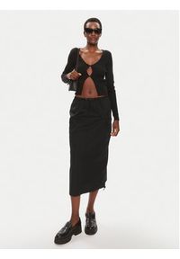 Brave Soul Spódnica midi LSKW-272KELISBK Czarny Straight Fit. Kolor: czarny. Materiał: bawełna #6