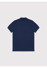 Pako Lorente - PAKO LORENTE - Granatowy gładki t-shirt polo. Okazja: na co dzień. Typ kołnierza: polo. Kolor: czarny, niebieski, biały. Materiał: bawełna. Wzór: gładki. Styl: casual