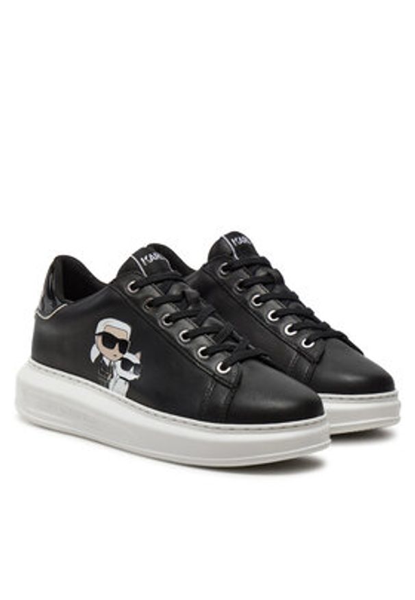 Karl Lagerfeld - KARL LAGERFELD Sneakersy KL62524T Czarny. Kolor: czarny. Materiał: skóra